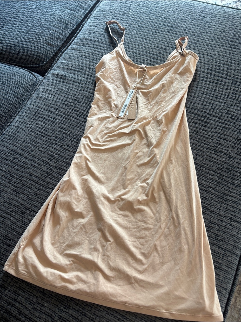 Skims fits everybody slip dress color clay $68 value